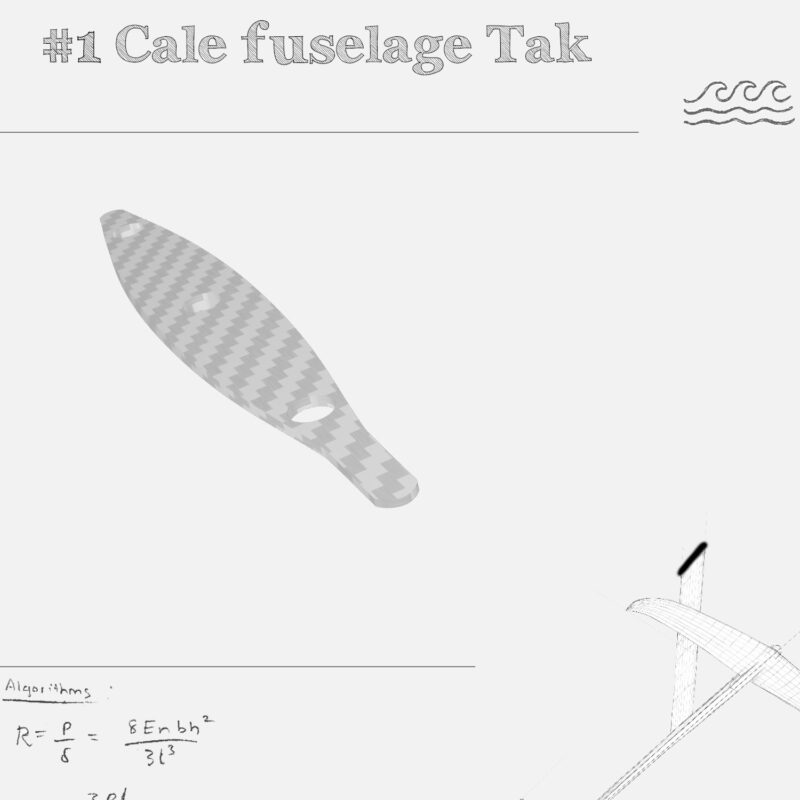 Cale de fuselage pour modifier l'angle mat/Fuselage sur les premieres série de foils takuma-kujira