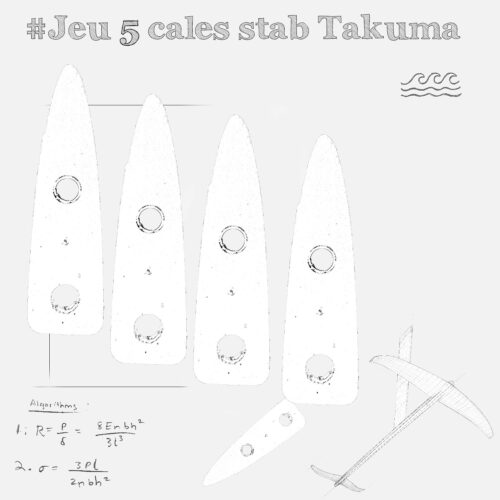 Jeu de 5 Cales (shim) de stabilisateur pour fuselage Takuma