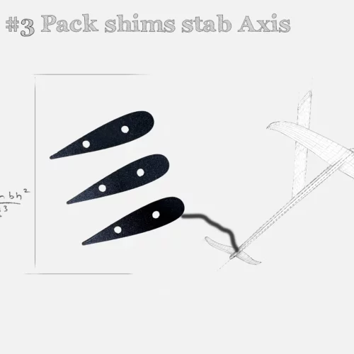 Pack de 3 cales de shim en PETG pour fuselage Axis Foils