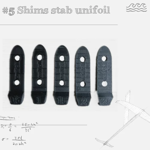 Jeu de 5 Cales (shim) de stabilisateur pour fuselage Unifoil